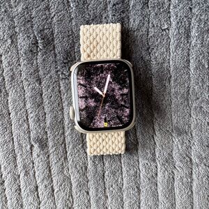 Braided Solo Loop Apple Watch Band Beige/Cream 42/44/45mm (Size S)